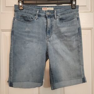 St. John's Bay Light Blue Bermuda Denim Shorts